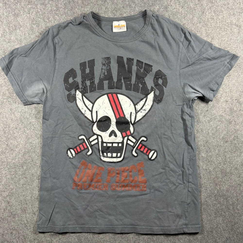 Universal Studios Japan One Piece Shanks Premier Summer Grey Graphic T-Shirt M